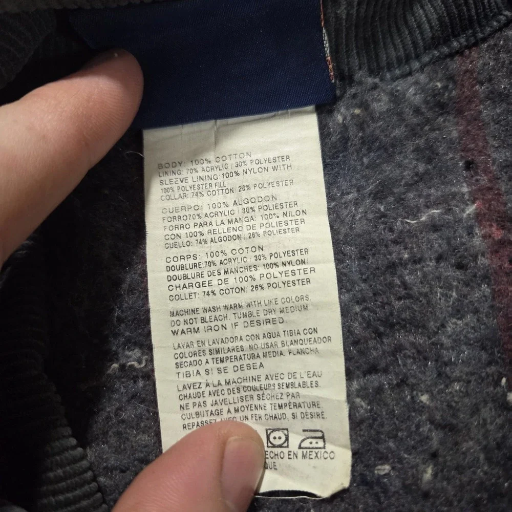 Dickies Distressed Denim Blue Chore Coat Blanket Lined Corduroy Collar Mens XXL